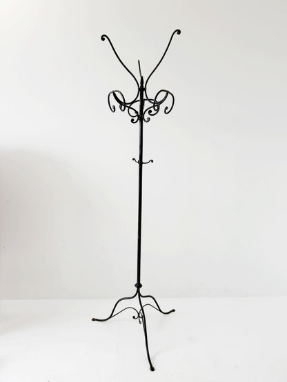 Black wrought iron coat stand – 1960