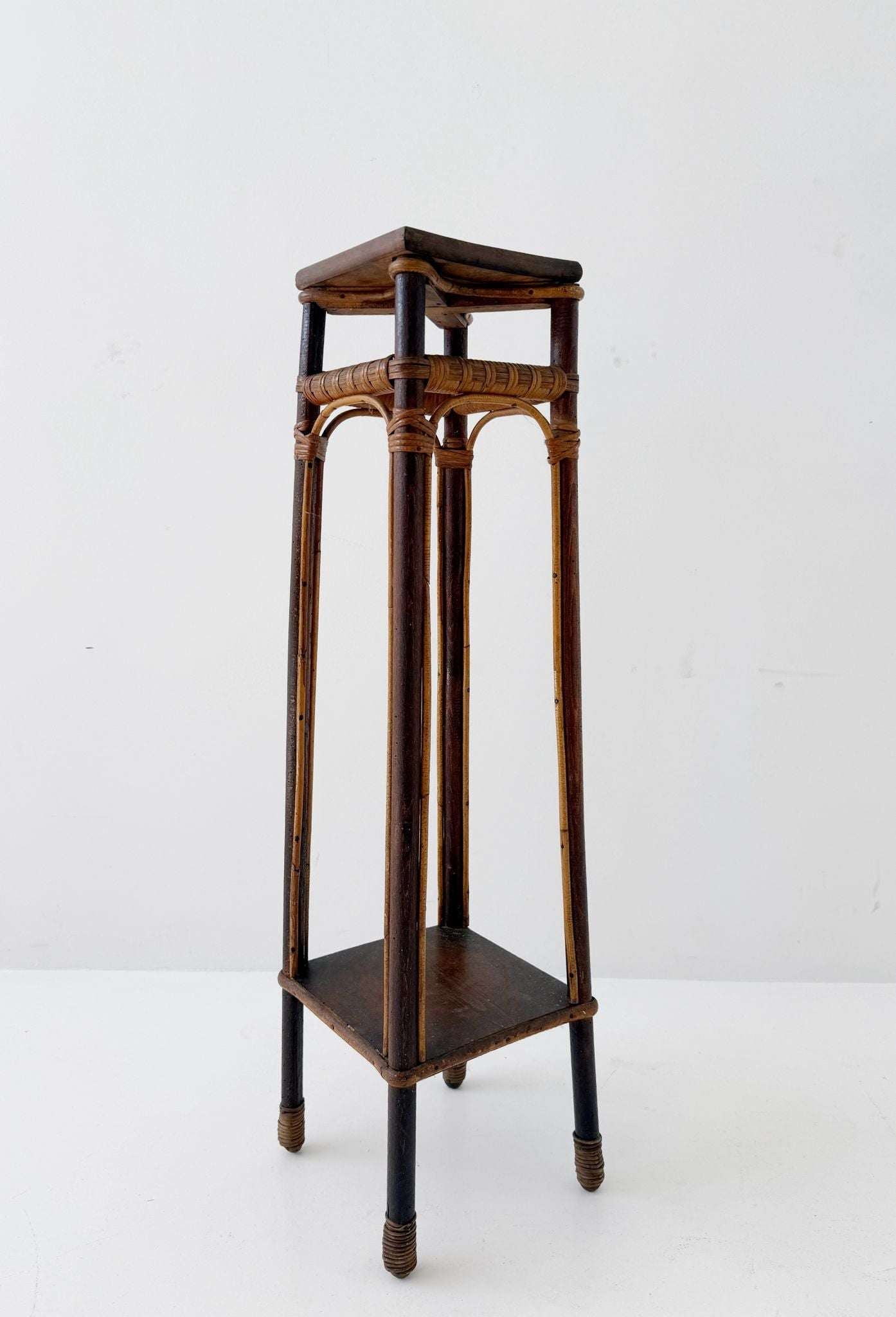 1960s bamboo and wood stand