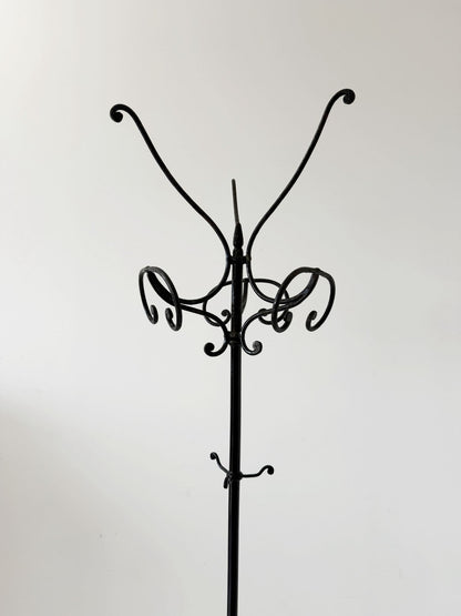Black wrought iron coat stand – 1960