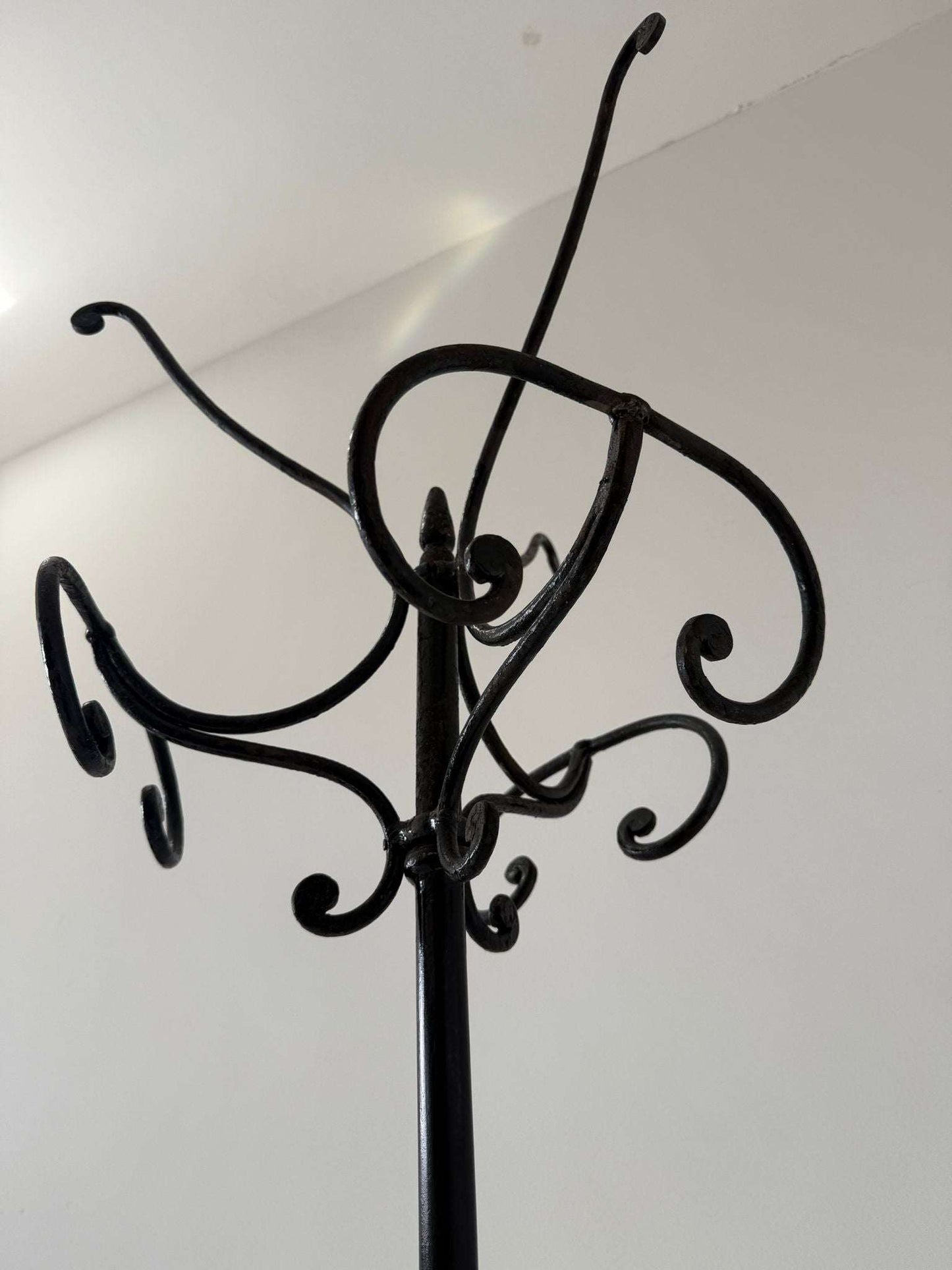 Black wrought iron coat stand – 1960