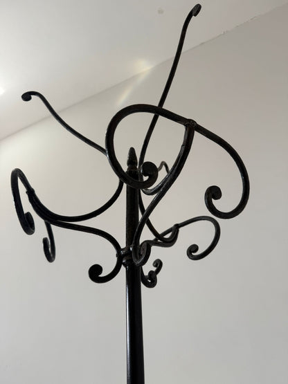 Black wrought iron coat stand – 1960