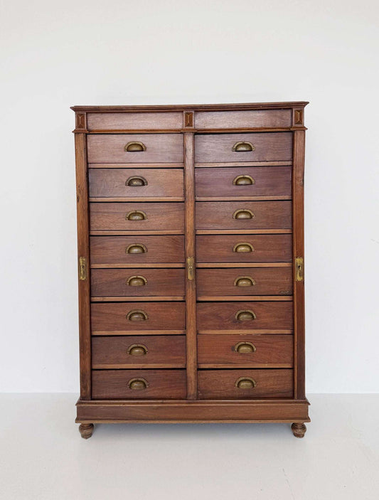 Wooden filing cabinet with drawers – early 1900s