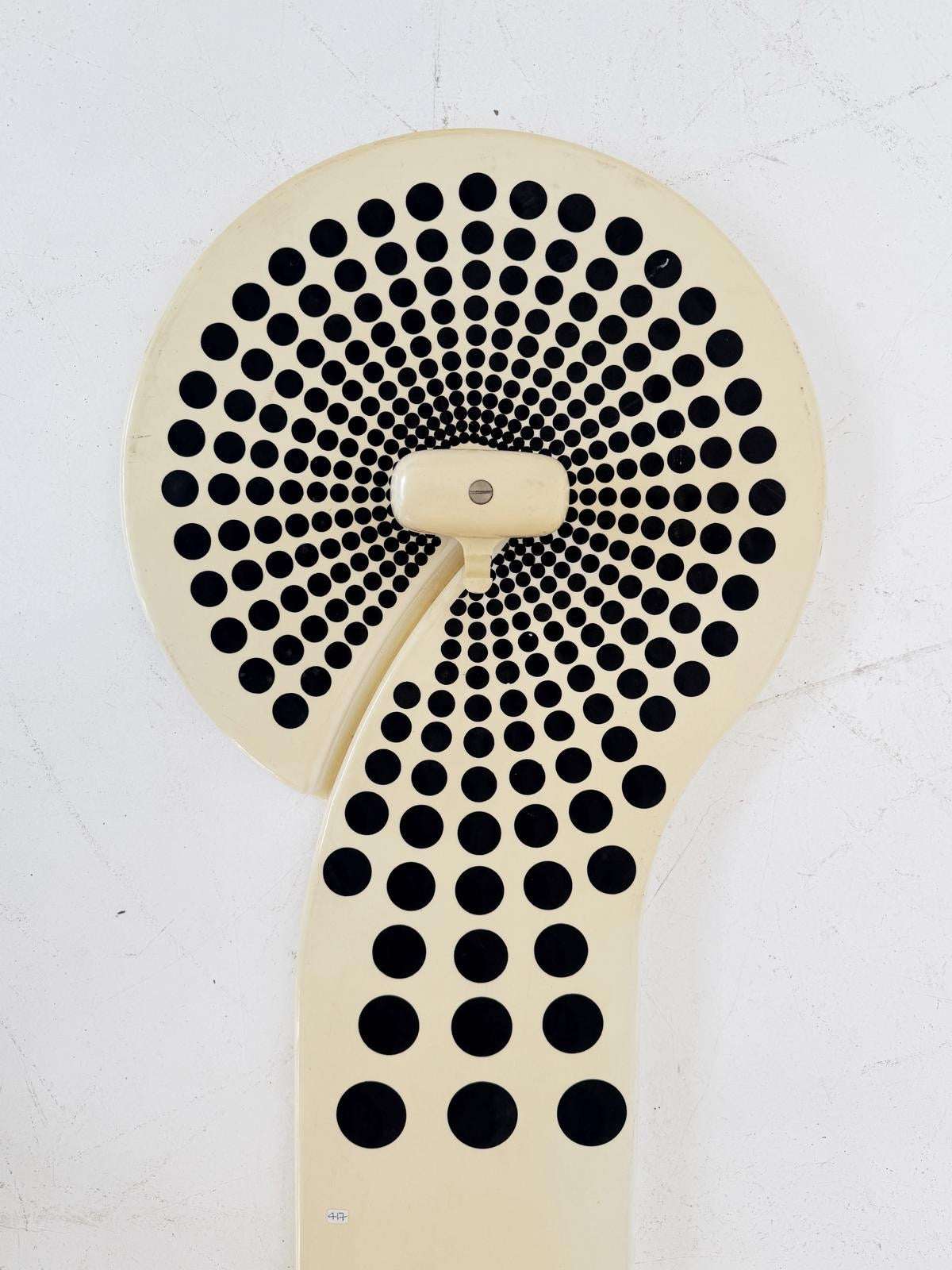 Vintage molded plastic wall coat rack – 1970s design