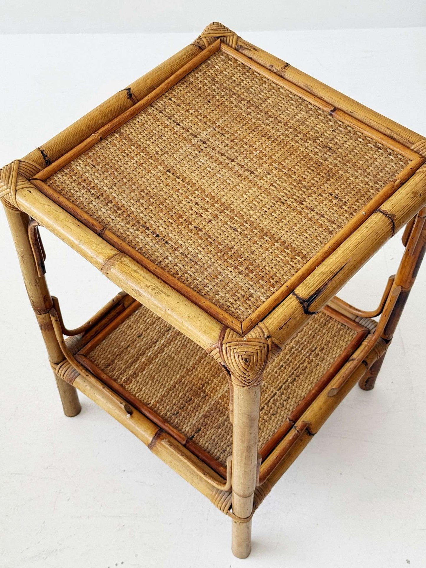 bamboo and rattan coffee table