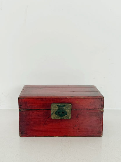 Chinese Red-Lacquered Box – Qing Dynasty, 19th Century