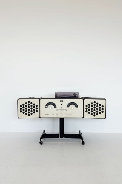 Brionvega RR 126 FO/ST 2 – Stereo radio-phonograph with original trolley