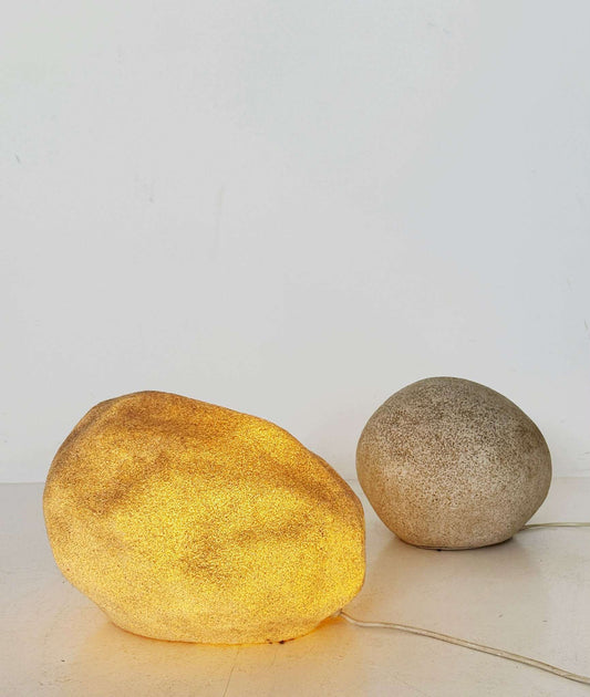 Pair of “Dora” / “Moon Rock” lamps by André Cazenave, 1970s