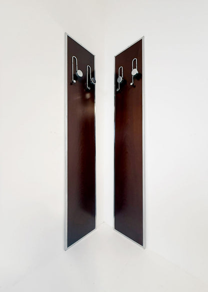 Pair of elegant wall coat hangers from the 1960s and 1970s