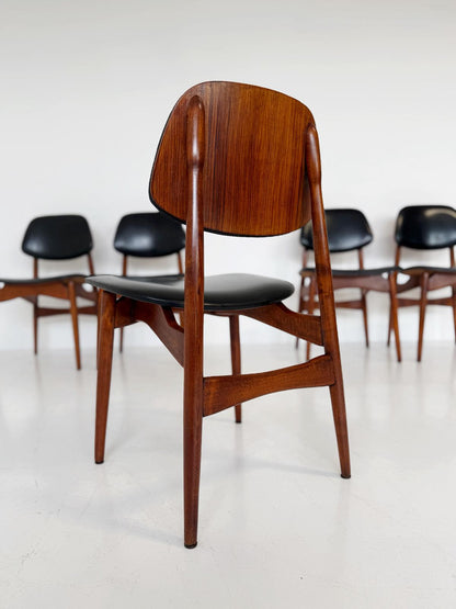 An elegant set of mid-century Scandinavian dining chairs