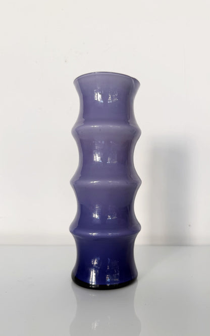 Purple opaline glass vase, Italy, 1960s–70s