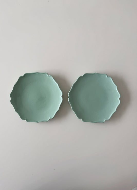 Bitossi Home – Coppia di piattini – Collezione Glamour (Verde menta)