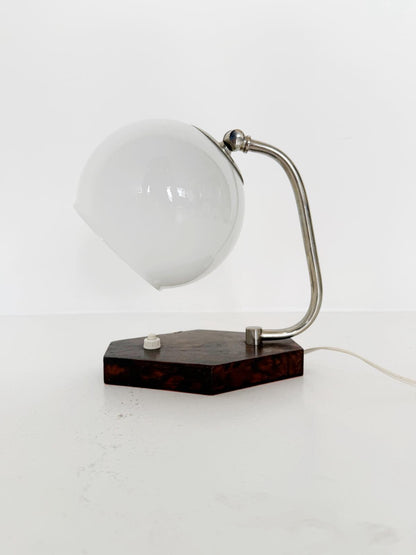 Abat jour con base in radica