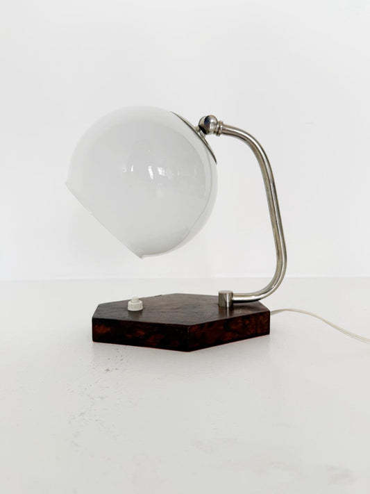 Abat jour con base in radica