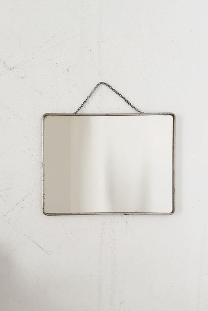 Specchio rettangolare con cornice in metallo