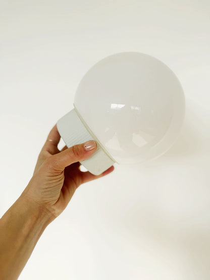 Wall light with opal globe, 1970s