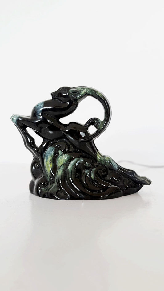 Lampada scultura in ceramica smaltata – Anni ’40/’50