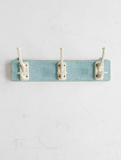 Vintage Wall Coat Rack with 3 Hooks – 1950s/1960s