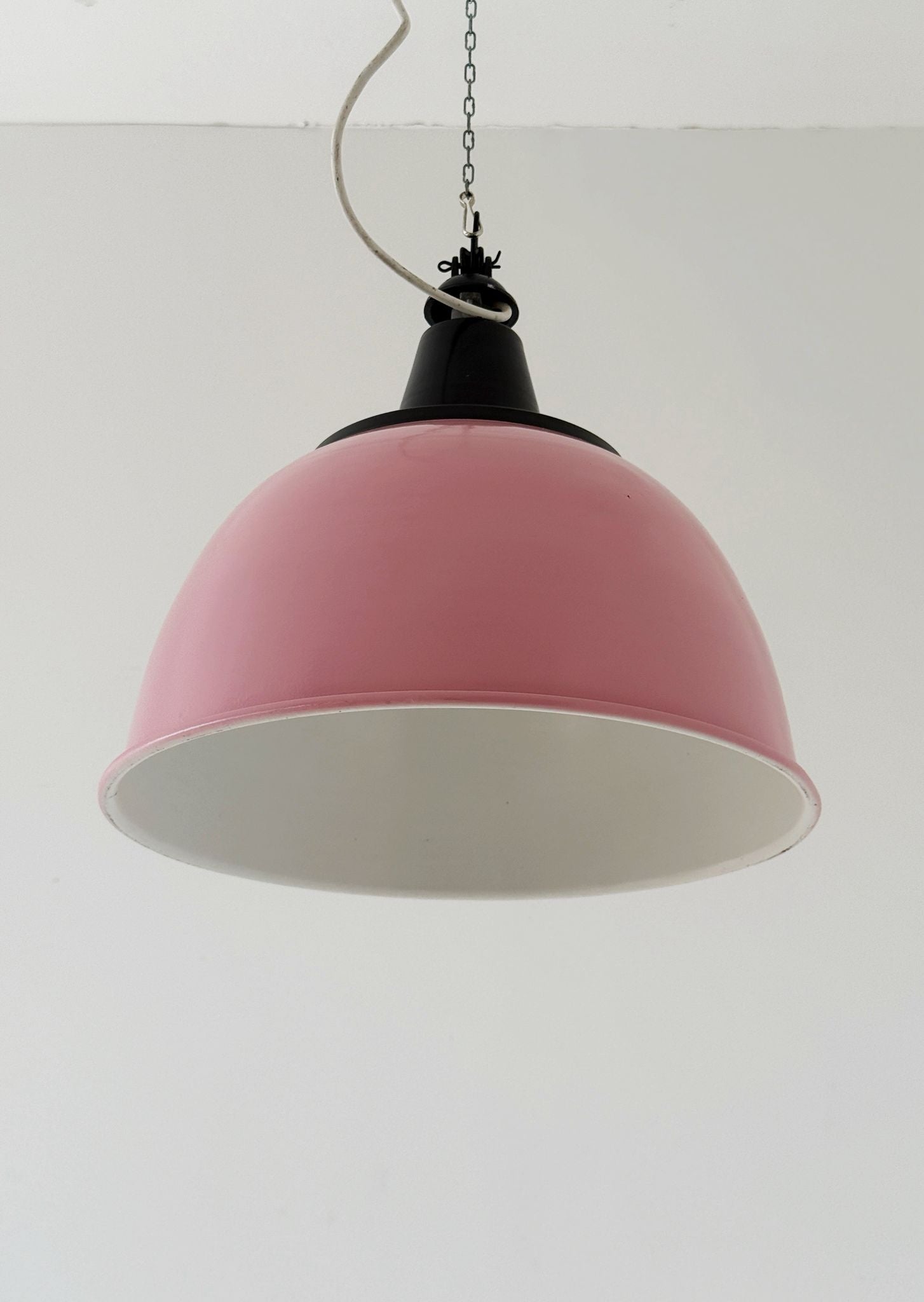 Pink industrial chandelier