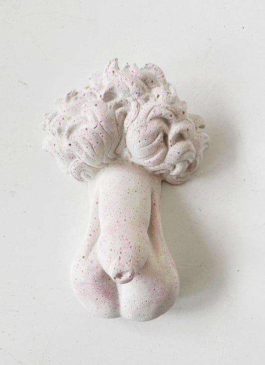 Frammento unicorno dal David — Calco in gesso, reinterpretazione contemporanea