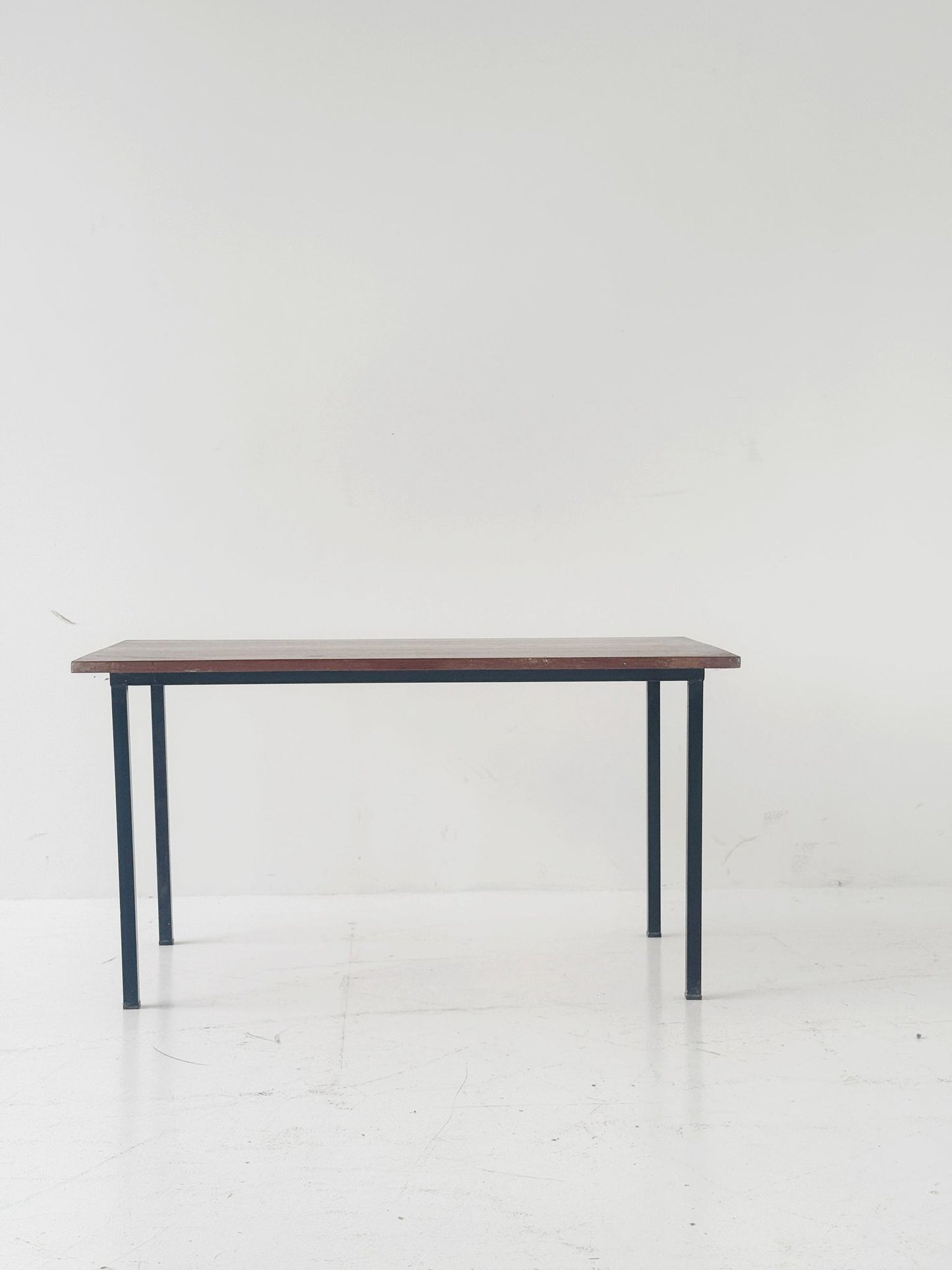 Modernist wood and metal coffee table, Italy, circa 1960s