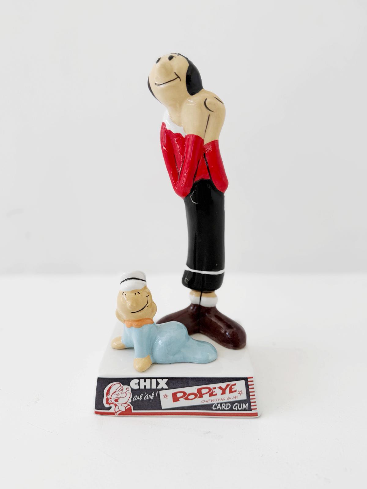 Olivia & Swee'Pea – Popeye "Chix Card Gum" Advertising Figure
