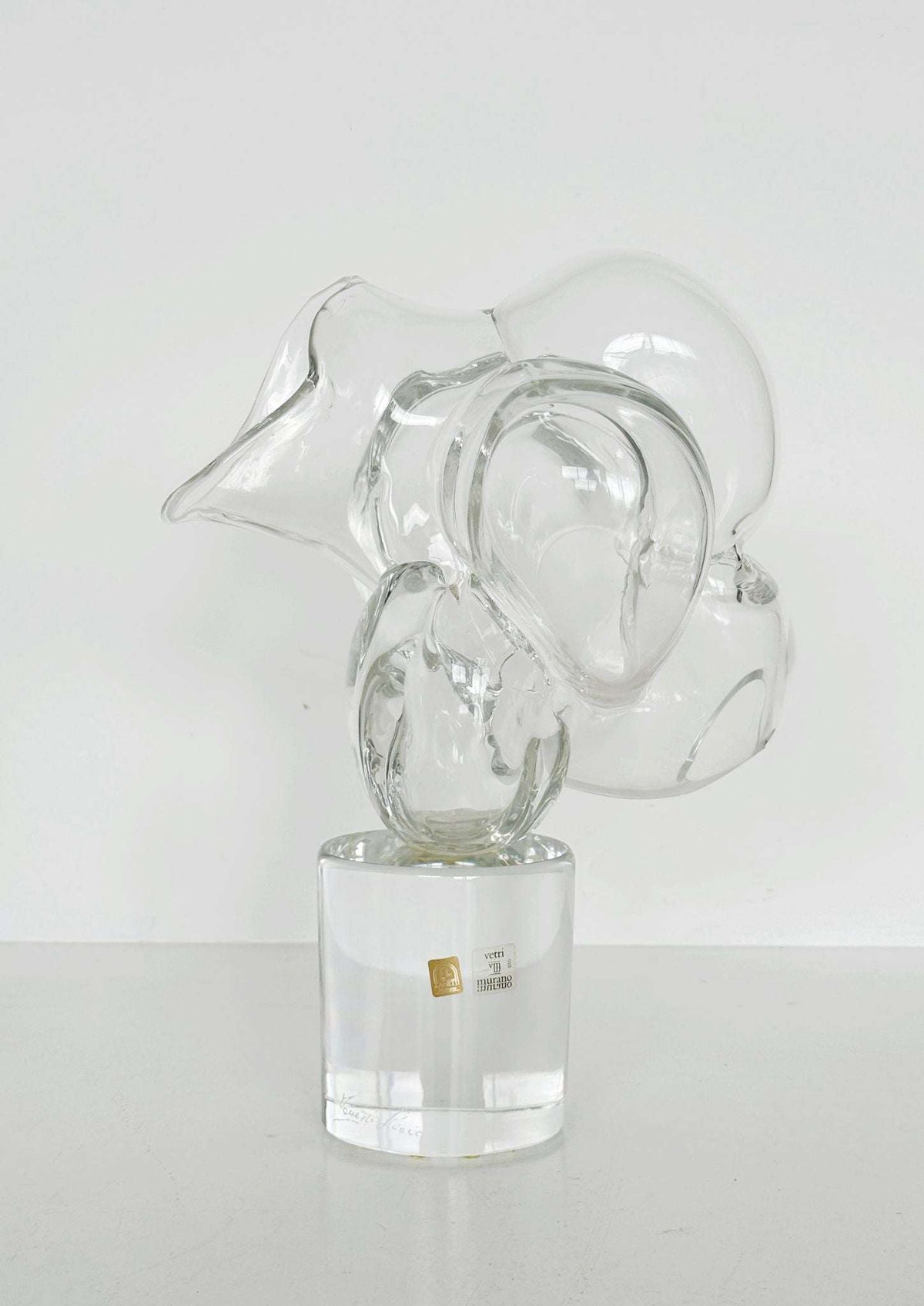 Zanetti Murano – Abstract glass sculpture, 1980s–1990s