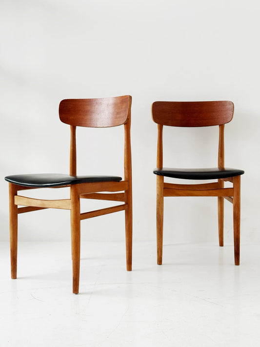 Pair of wooden chairs, Northern European production, 1950s–1960s