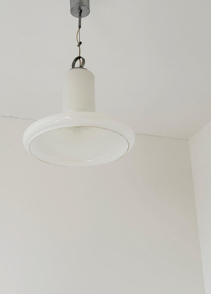 Opal glass pendant lamp, 1960s
