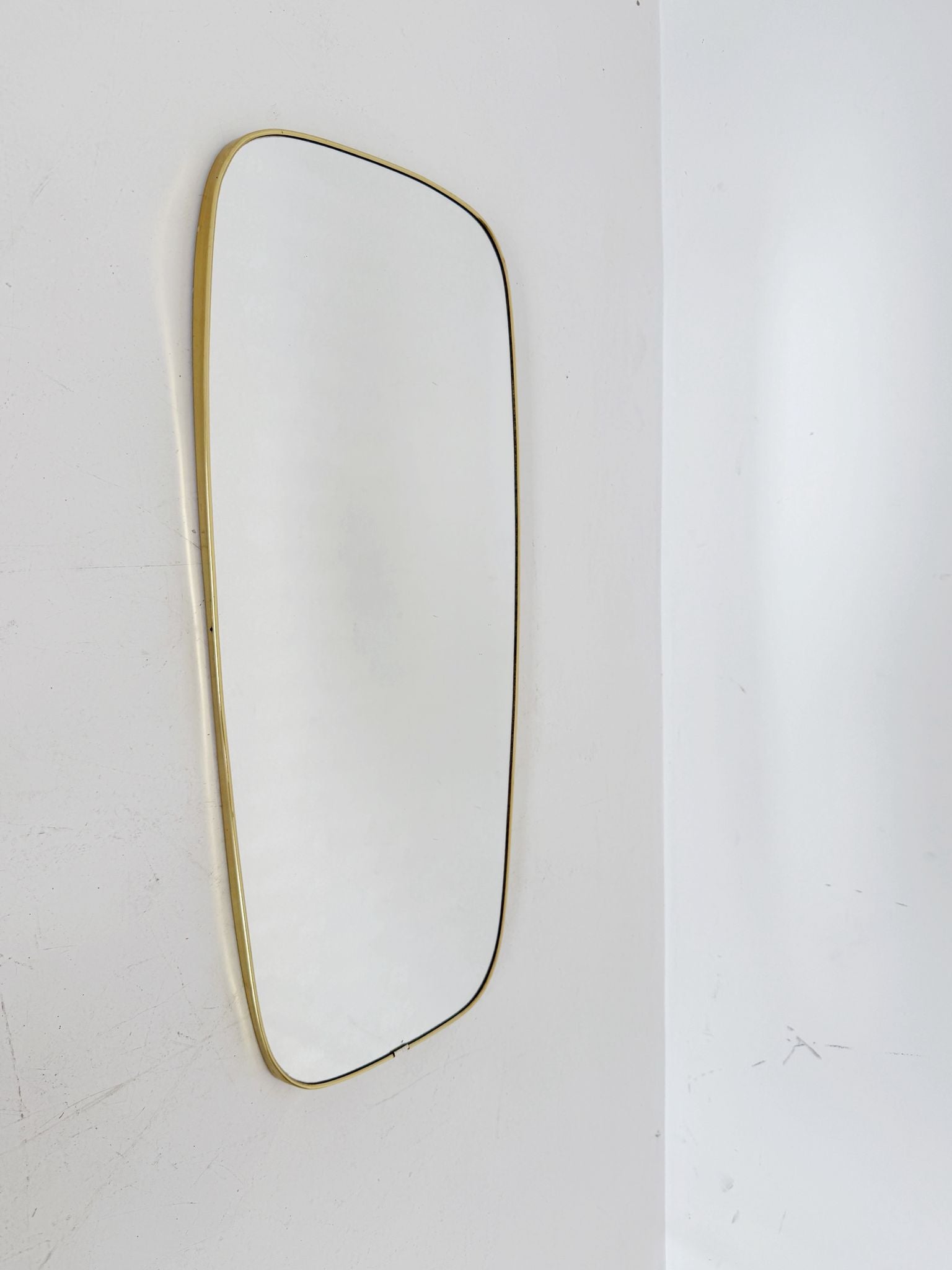 Wall mirror with gilded metal frame, 1950s–1960s