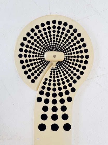 Appendiabiti vintage da parete in plastica stampata – design anni ’70
