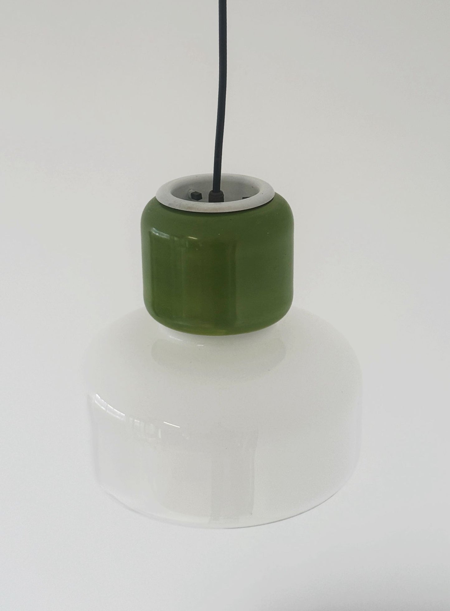 Opal glass chandelier, 1960s/70s