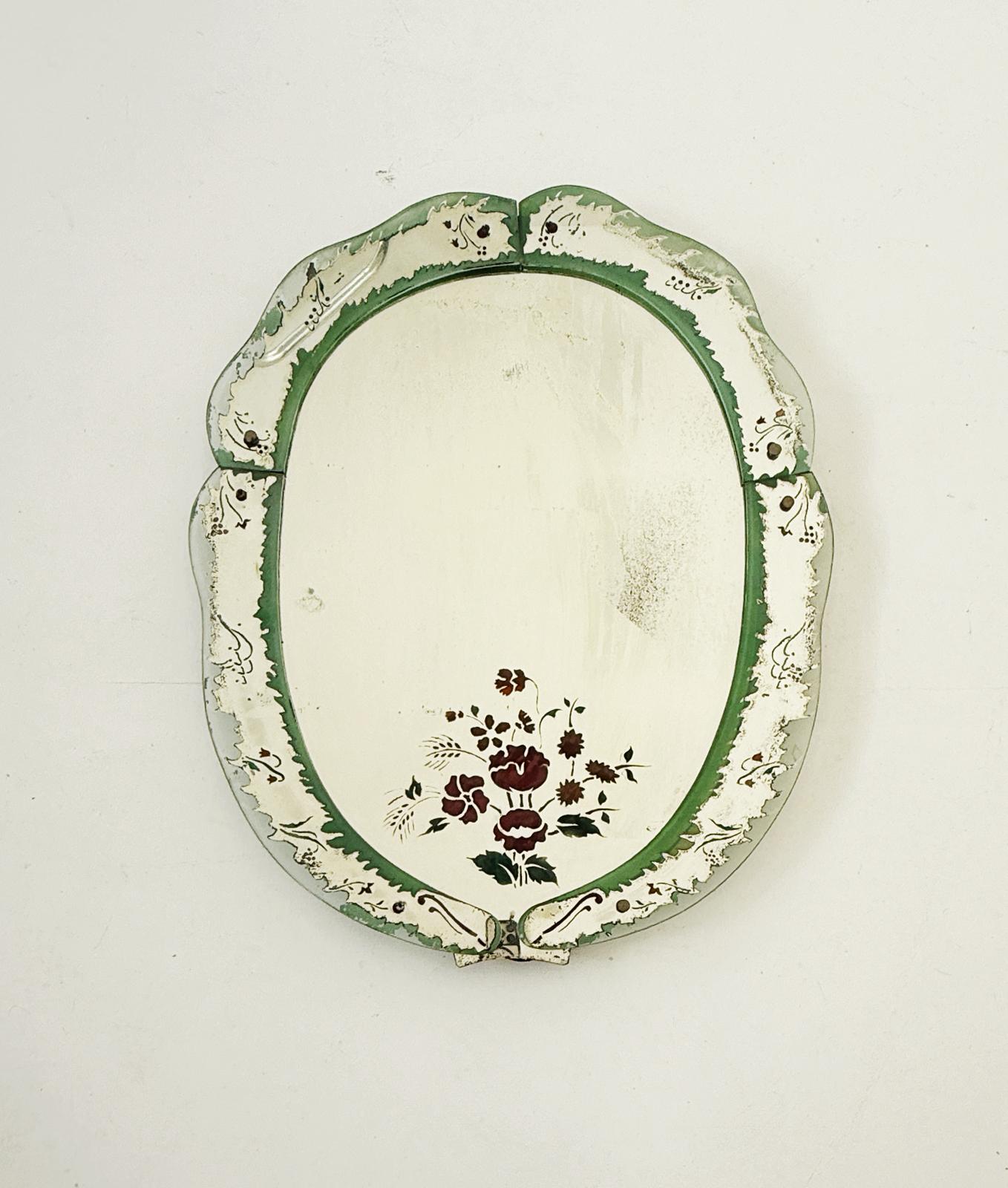 Specchio vintage da parete, Italia, anni ’40.