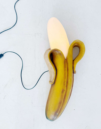 Banana-shaped sculptural wall lamp, 1970s/80s