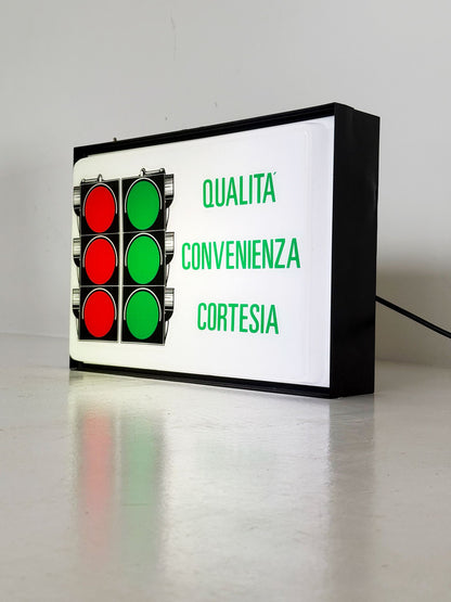 Insegna pubblicitaria illuminata IRAM, anni '90