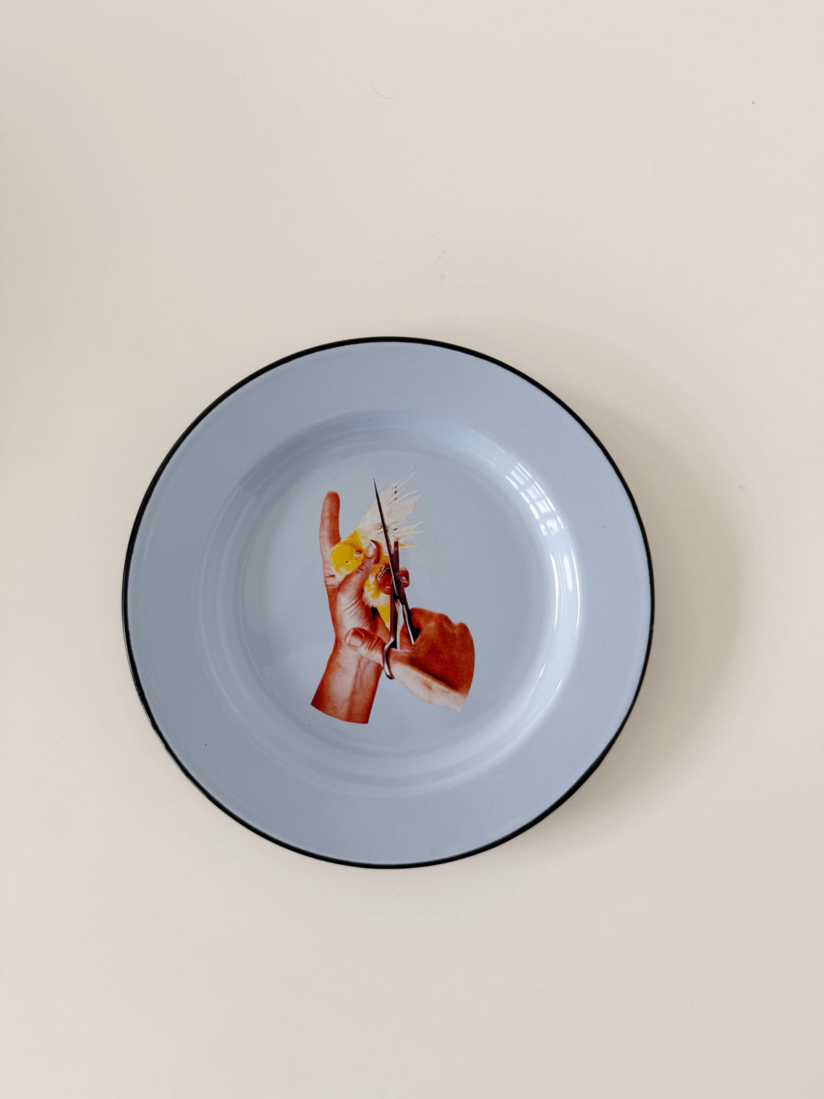 Seletti TOILETPAPER Decorative Plate – Hands and Flowers