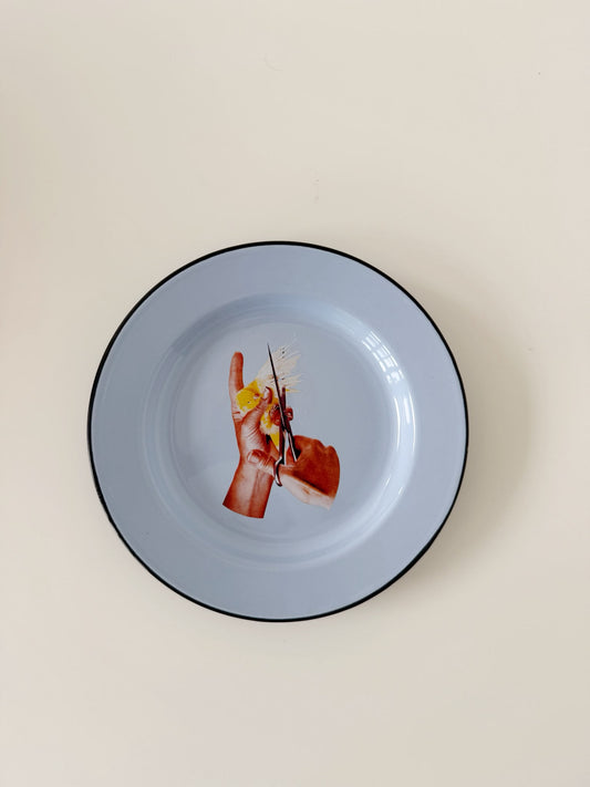 Seletti TOILETPAPER Decorative Plate – Hands and Flowers