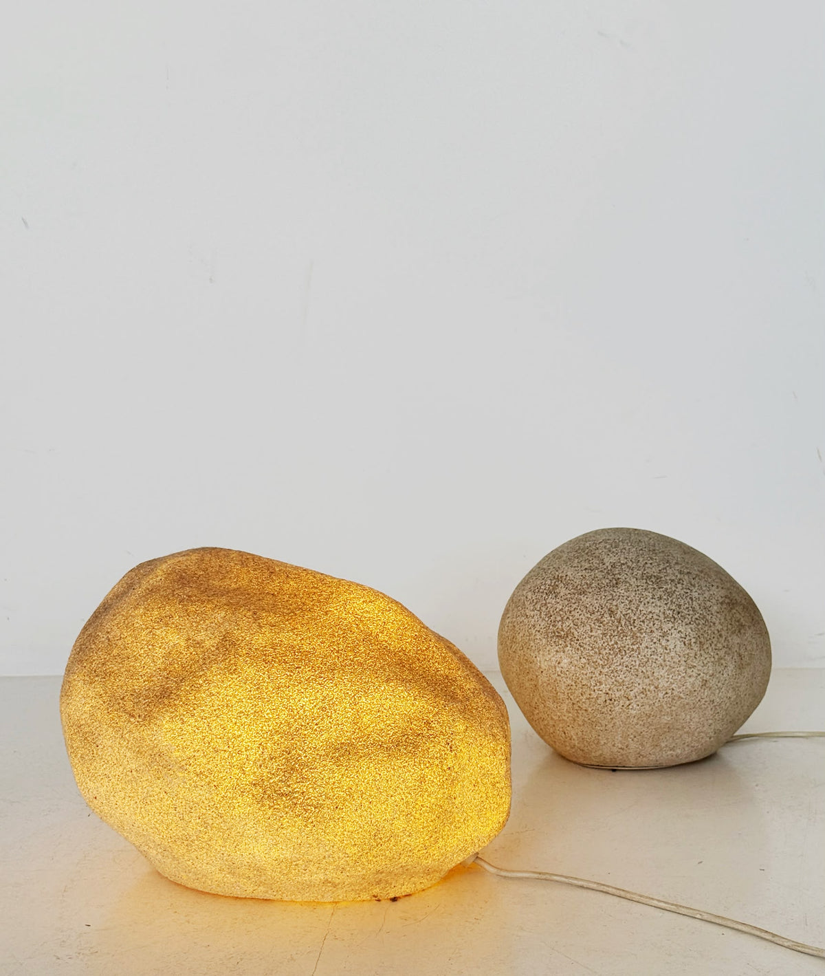 Pair of “Dora” / “Moon Rock” lamps by André Cazenave, 1970s