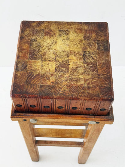 Butcher's block with integrated structure, 1950s