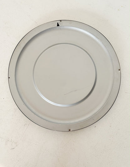 Specchio rotondo con cornice in alluminio anodizzato