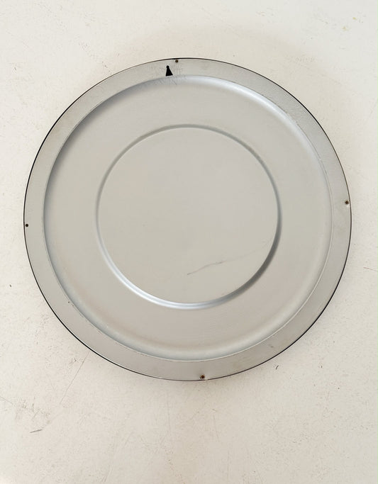 Specchio rotondo con cornice in alluminio anodizzato