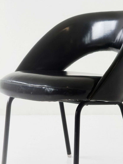 Black armchair with shaped shell – 1970s