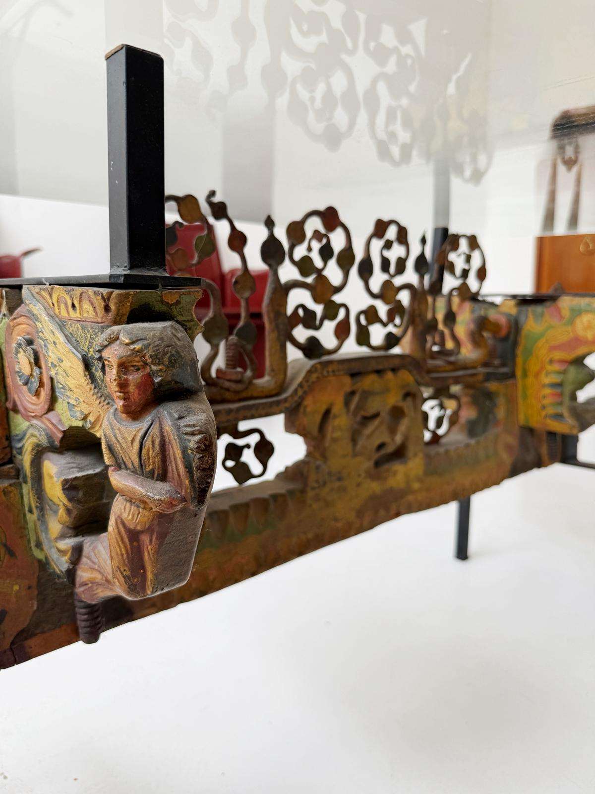 Fragment of a Sicilian Cart Transformed into a Coffee Table, Sicily, late 19th – early 20th century