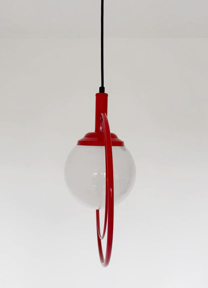 Lampada a sospensione con anelli concentrici, Italia, anni '70