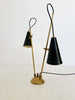 Brass and aluminum table lamp