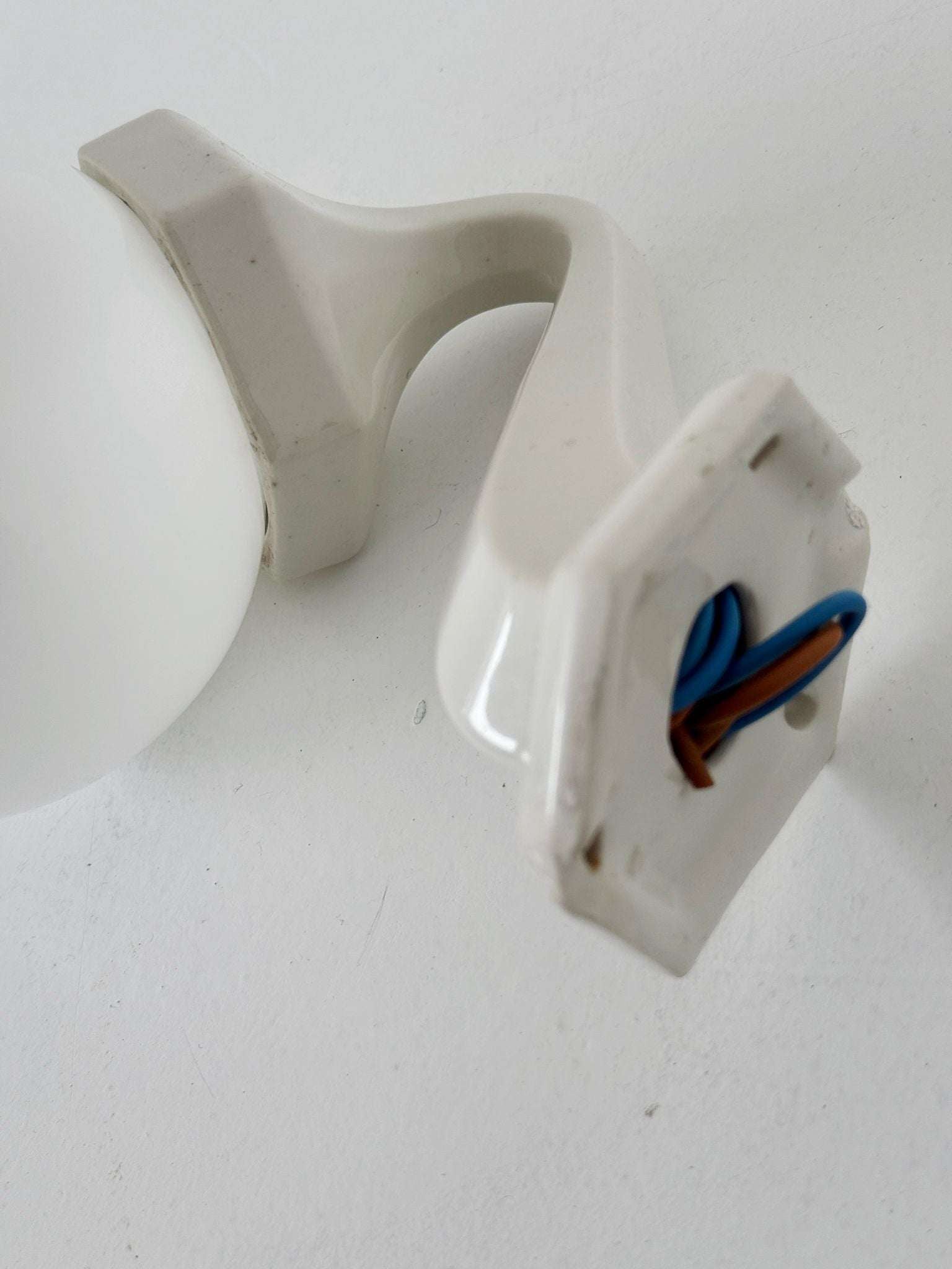Wall light with glass globe – 1960s / 1970s