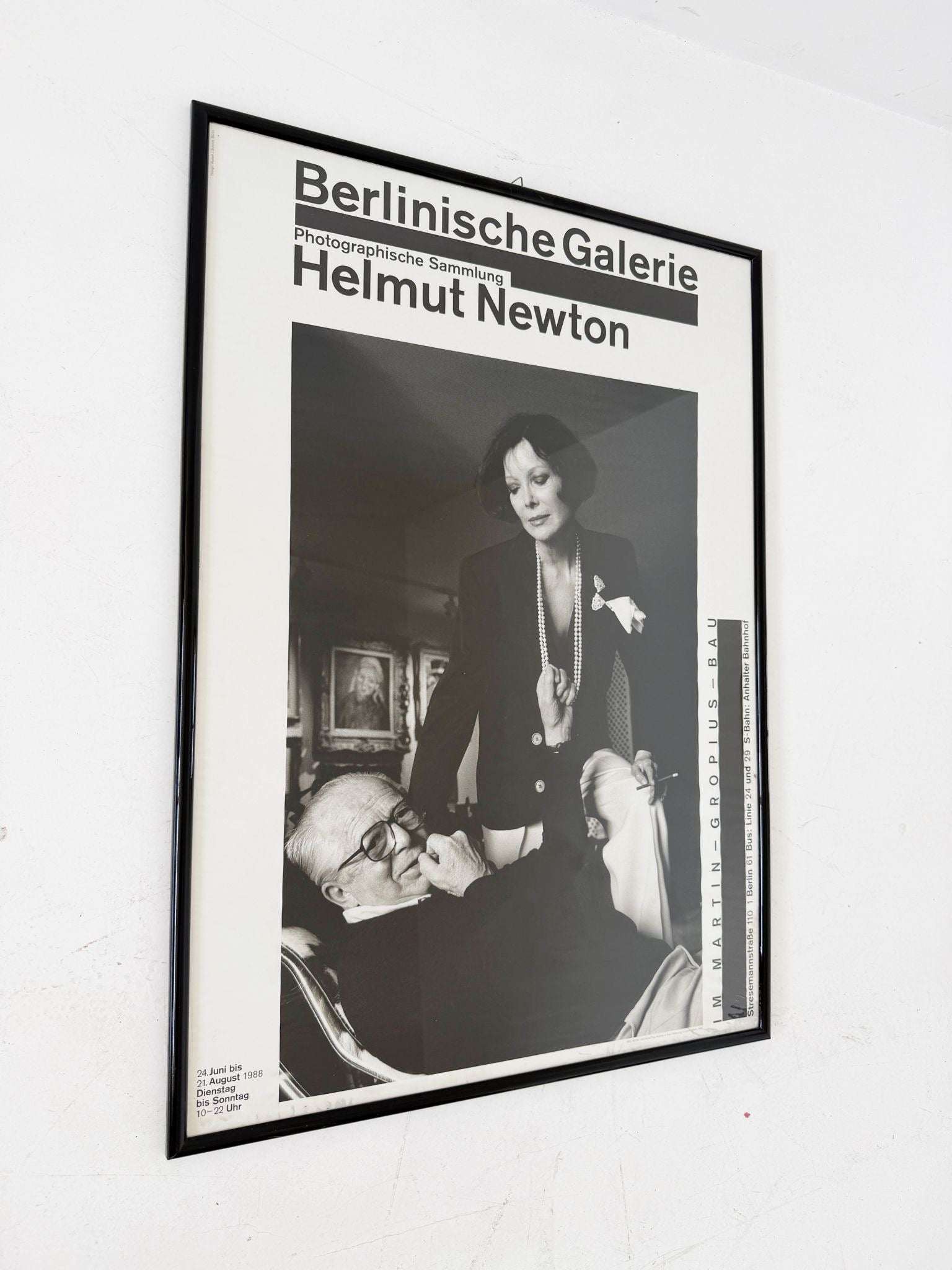Original poster for the Helmut Newton exhibition – Berlinische Galerie, 1988