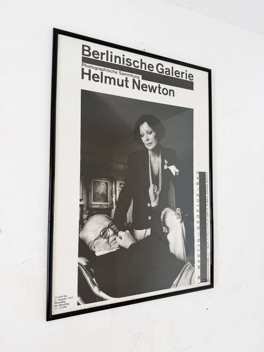 Original poster for the Helmut Newton exhibition – Berlinische Galerie, 1988