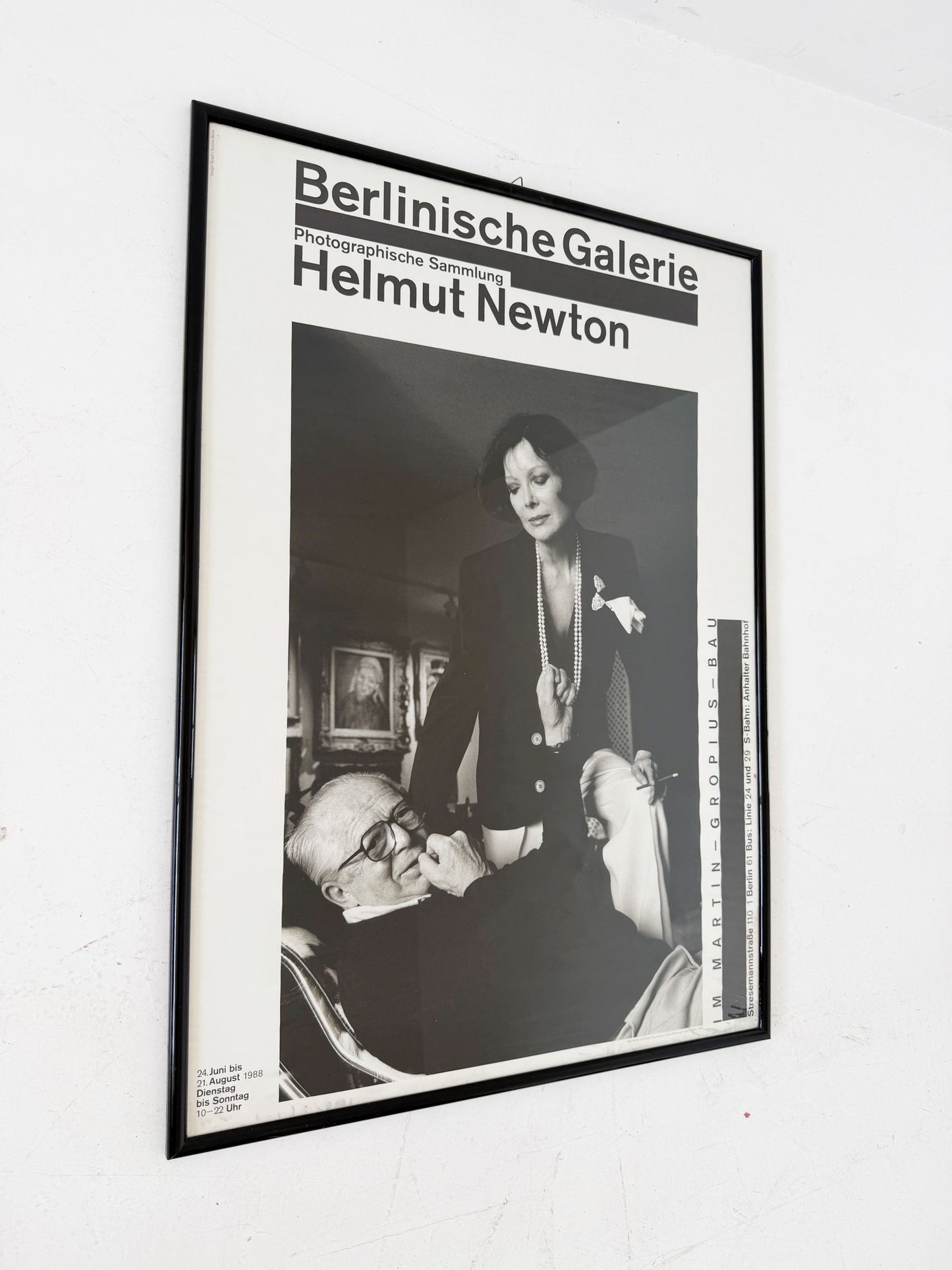 Original poster for the Helmut Newton exhibition – Berlinische Galerie, 1988