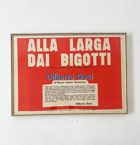 Poster "STAI ALLA LARGA DAI BIGOTTI"