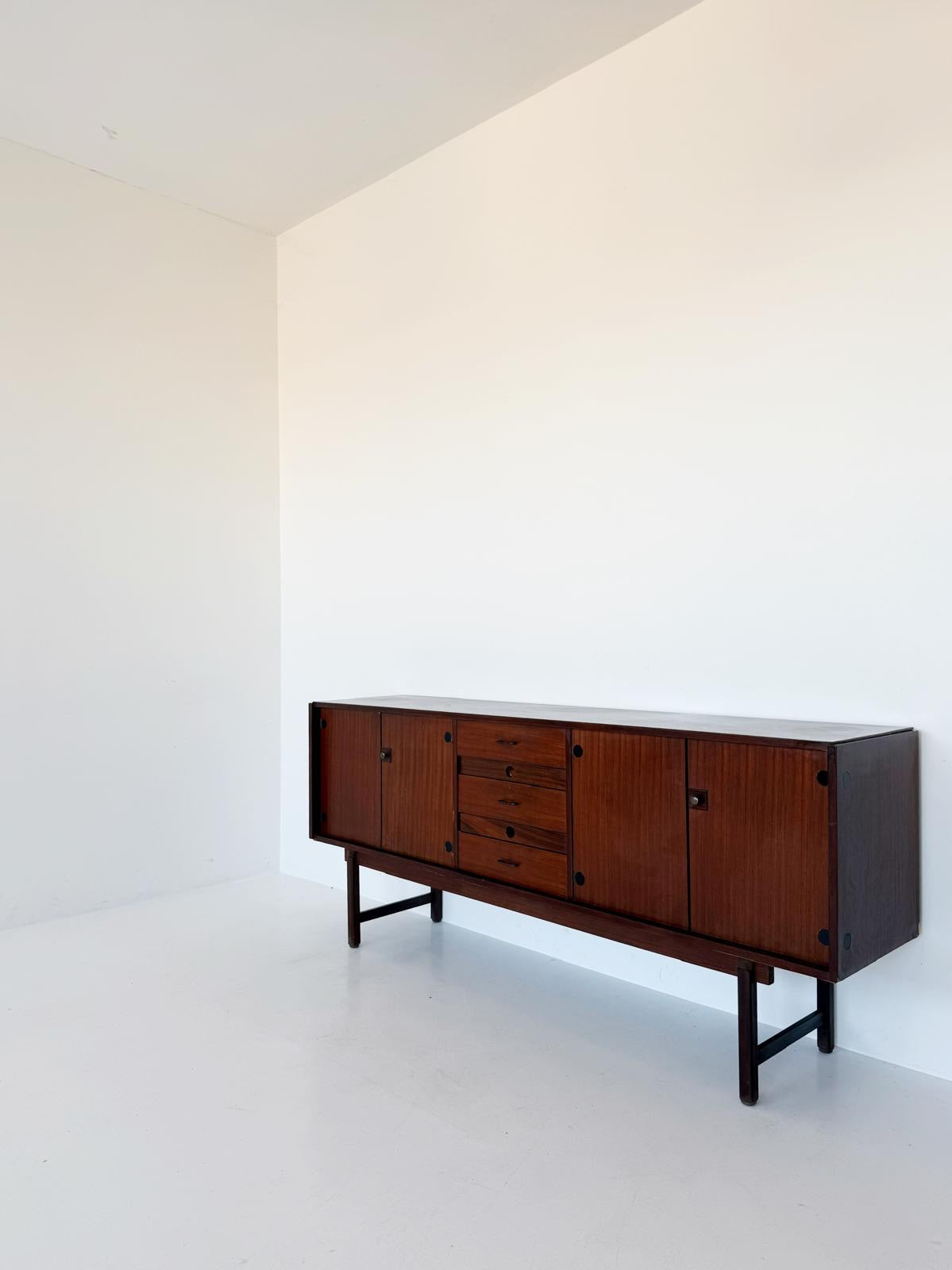 Teak sideboard with doors and drawers – 1960s